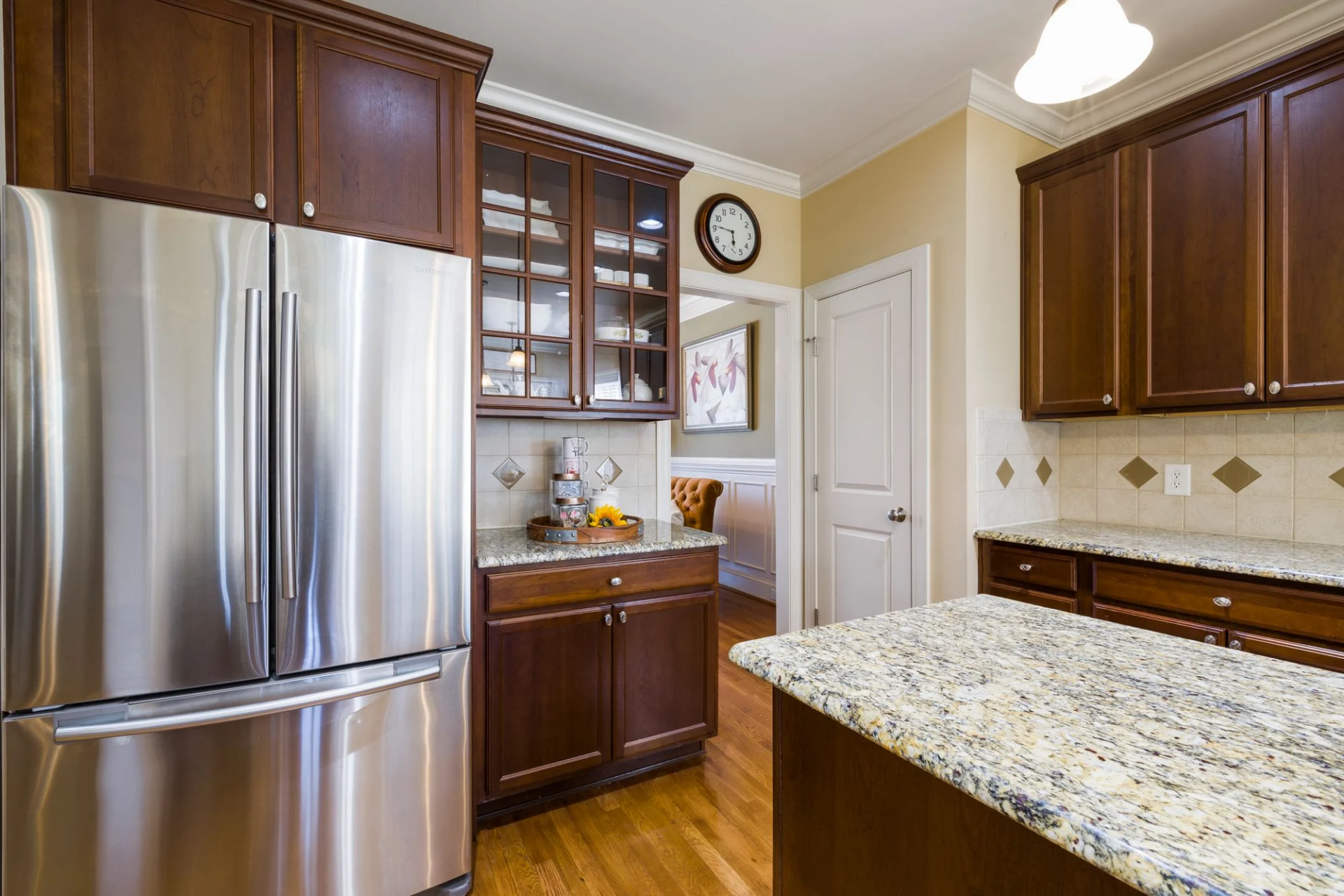 Refrigerator in a domestic kitchen